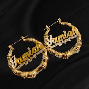 Name Hoop Earrings