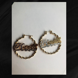 Name Hoop Earrings